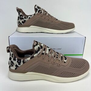 APL Techloom Tracer Running Shoes Almond Leopard Print‎ Sneakers Mens 11.5